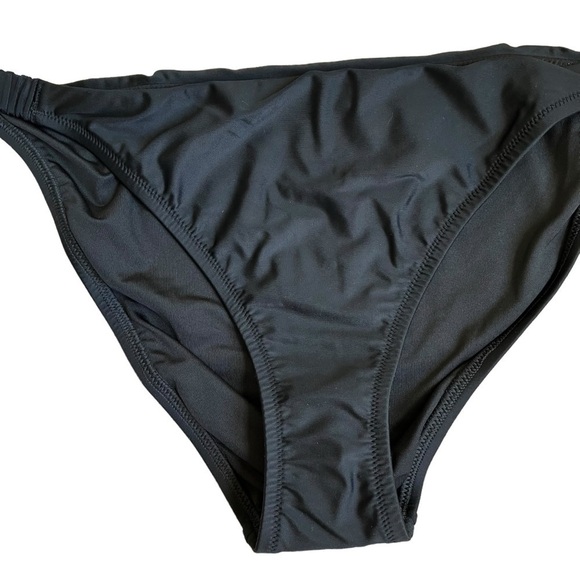 NWT J. Crew Scrunchie Strap Full-coverage Bikini Bottom Black Sz XL - Picture 5 of 13